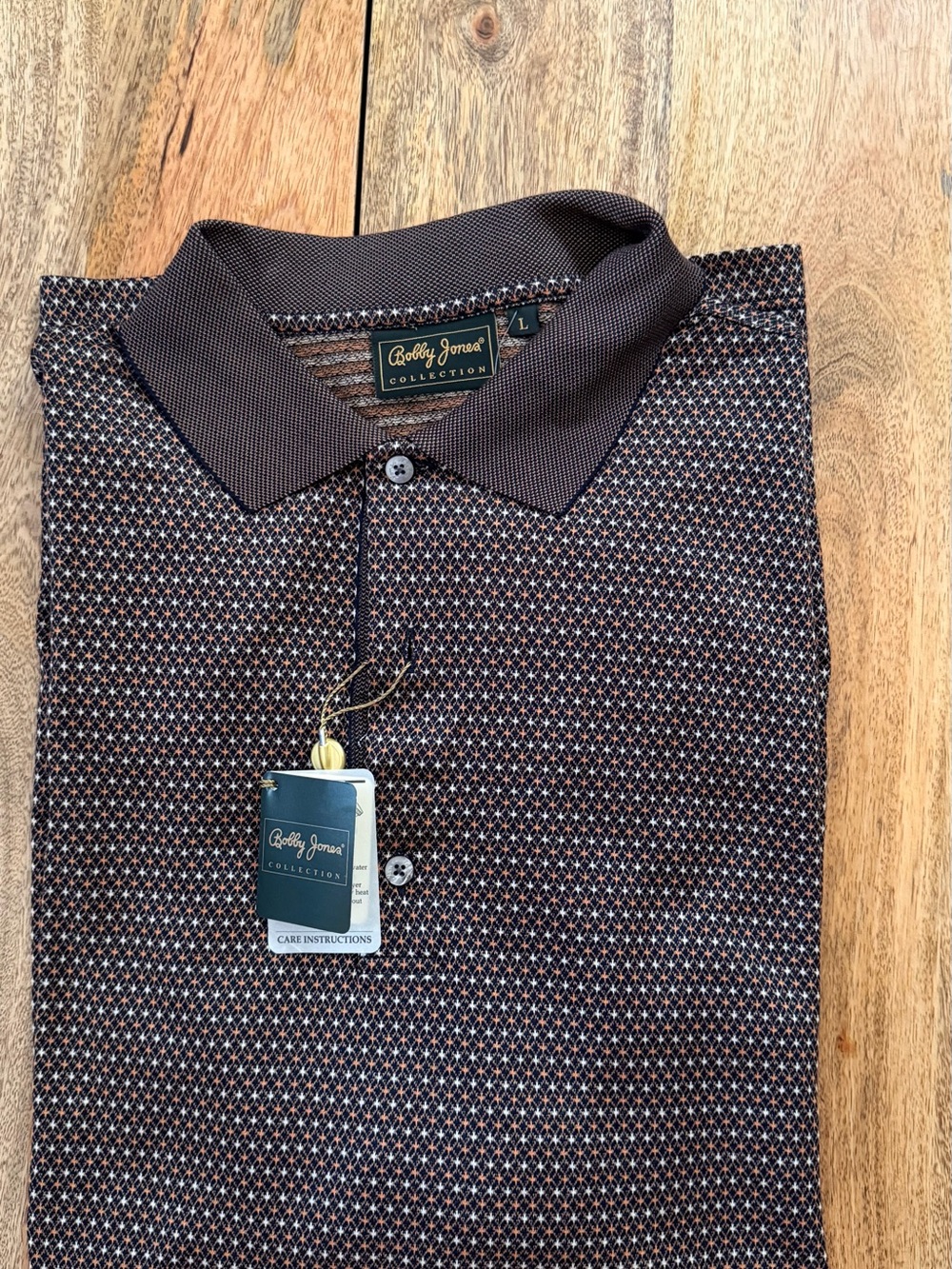 Bobby Jones Men's Brown Geometric Polo